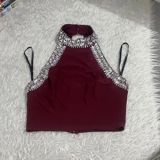 نیم تنه جواهر دوزی شده