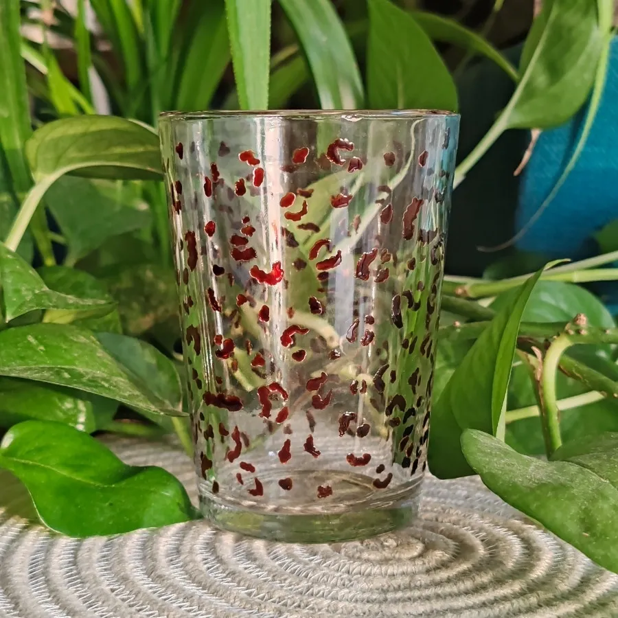 ماگ شیشه ای پلنگی ?