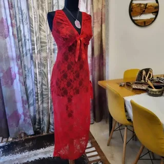 ?
لانژری تمام گیپور قرمز