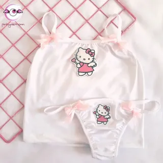 ست شورت و کراپ تاپ کیتی