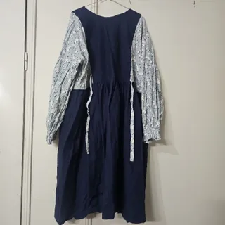 پیراهن شکوفه سورمه ای