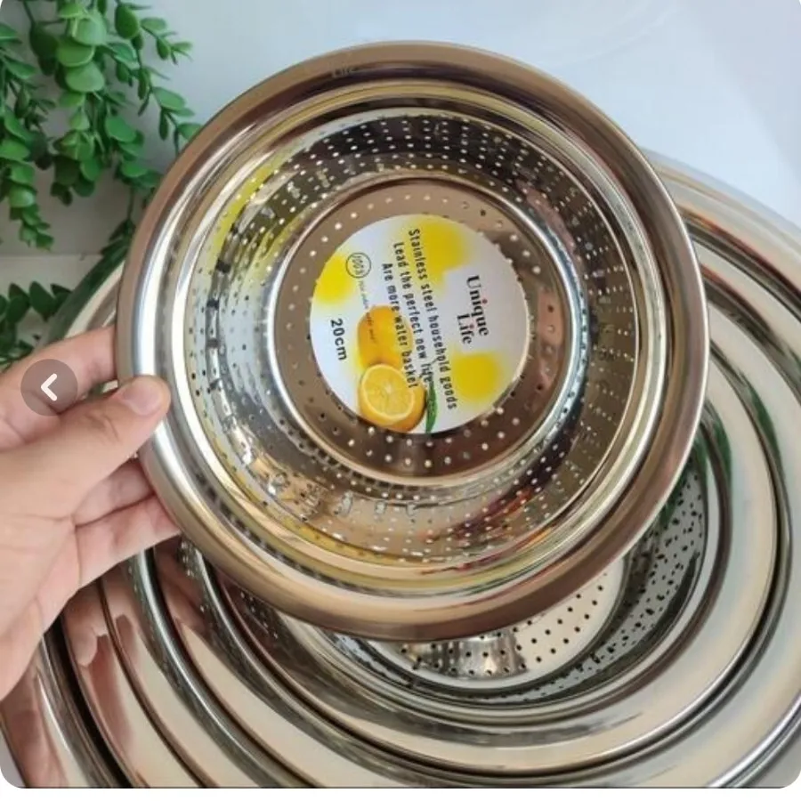 آبکش و لگن استیل یونیک