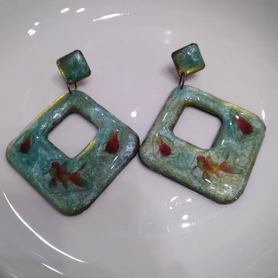 گوشواره میخی رزینی