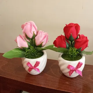 گلدان های دو قلو رز