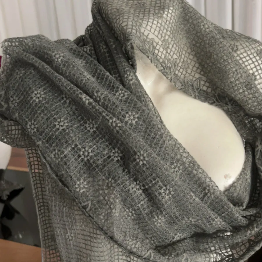 شال خامه دوز قلاب بافی