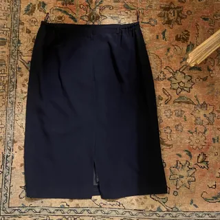دامن سورمه ای کرپ