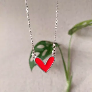 گردنبند قلب نقره