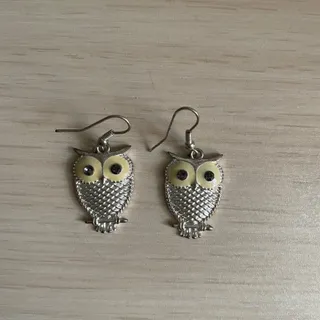 گوشواره جغد نقره ای