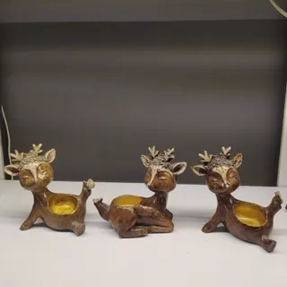 مجسمه جا شمعی طرح گوزن