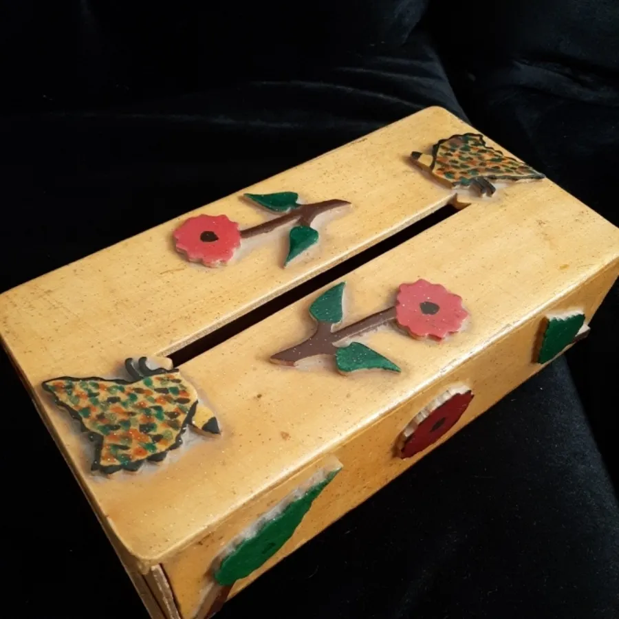 جا دستمال کاغذی چوبی