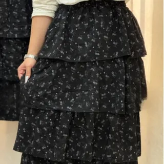 دامن چین چینی گلدار گچی