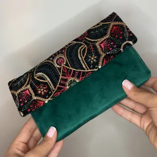 کیف کلاچ مخمل مجلسی