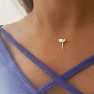 گردنبند‌حروف و قلب نقره