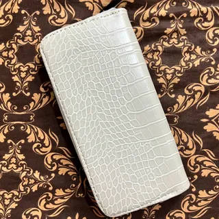 کیف پول چرمی طوسی