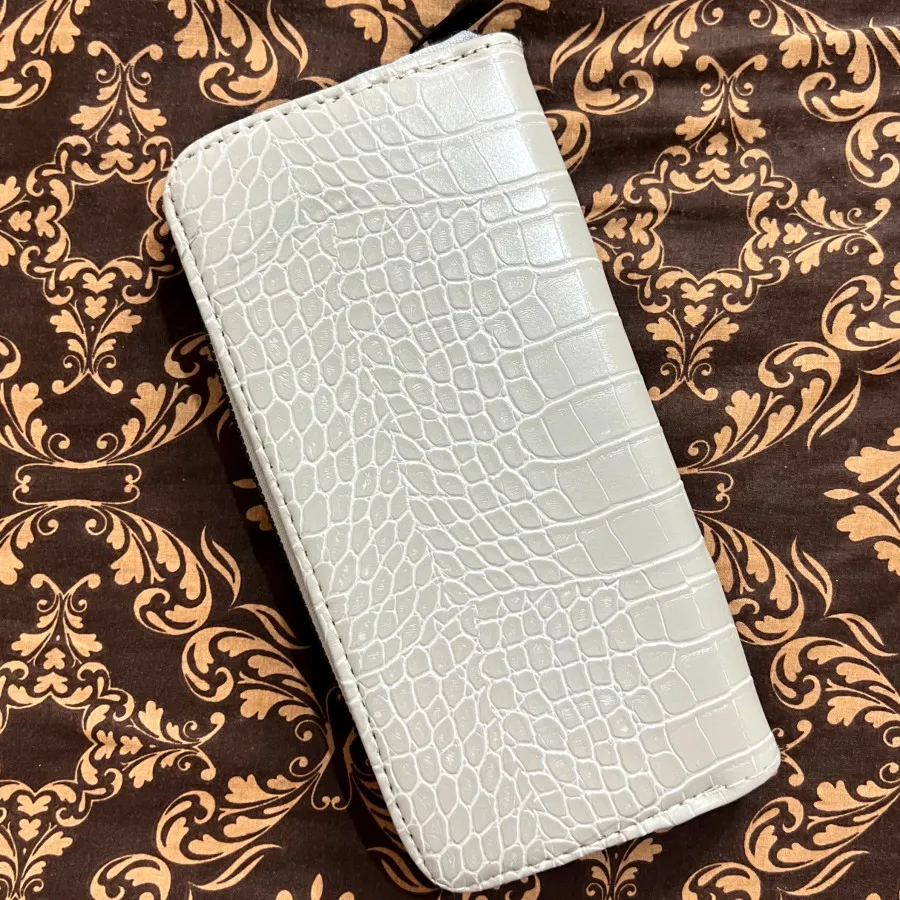 کیف پول چرمی طوسی