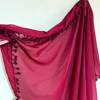 روسری حریر  زرشکی