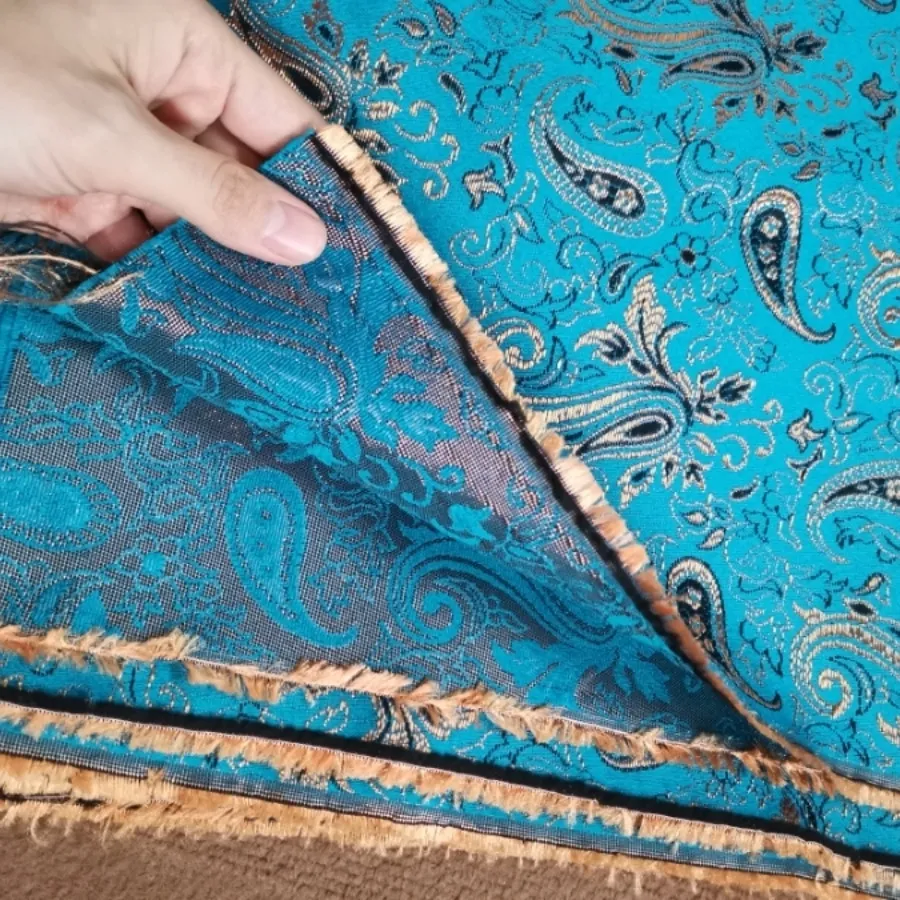 پارچه زرباف بته جقه