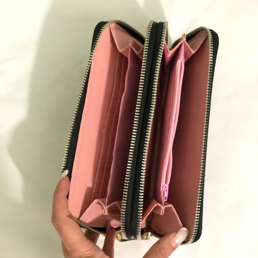 کیف پول زنانه دو زیپ