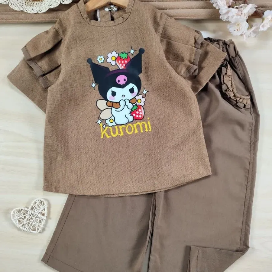تیشرت شلوار کرومی و توت ف