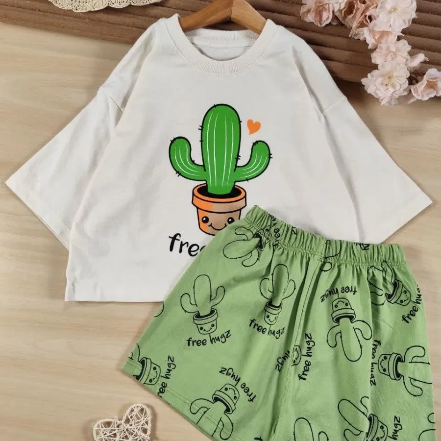 کراپ شورتک کاکتوس Cute