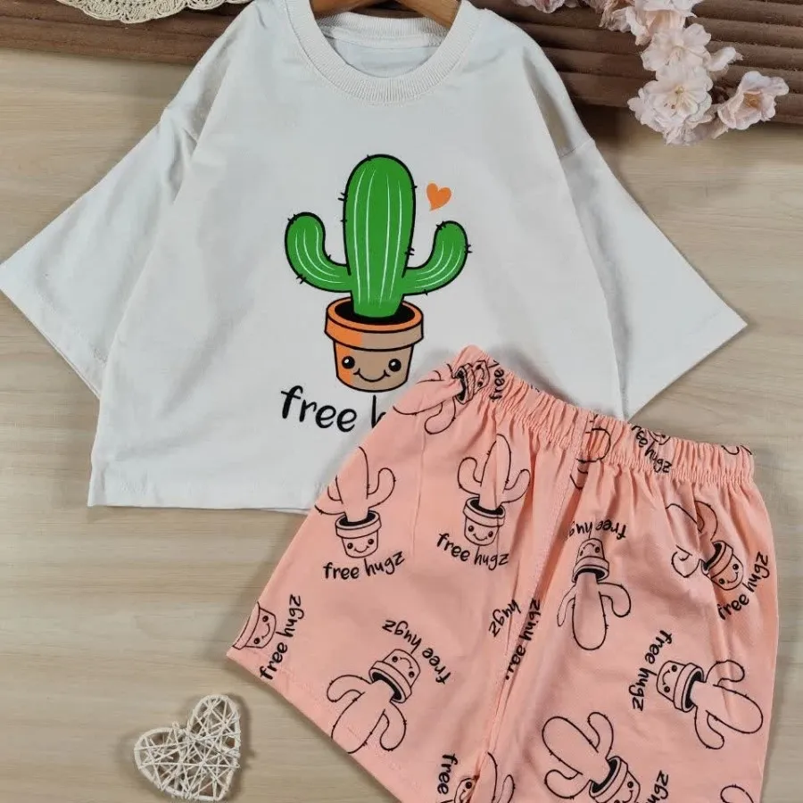 کراپ شورتک کاکتوس Cute