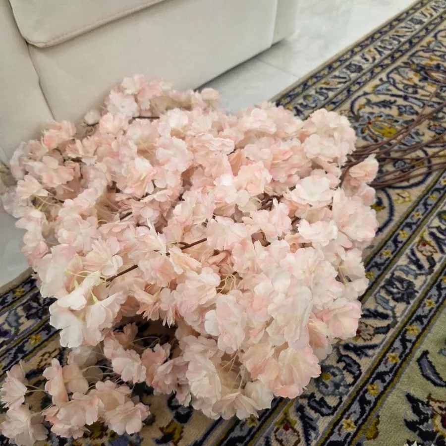 گل مصنوعی شکوفه صورتی
