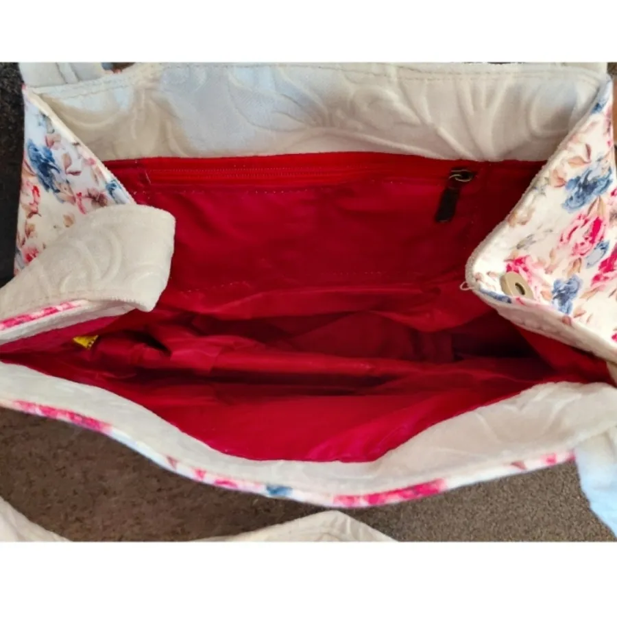 کیف گل مخمل برجسته