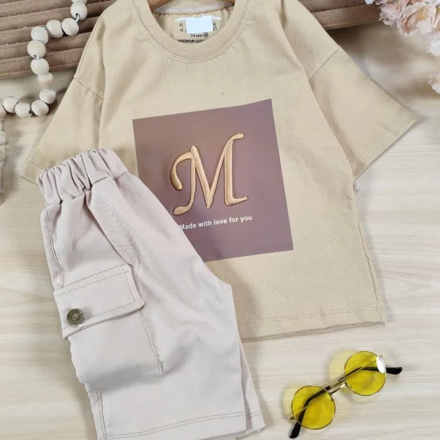 تیشرت شلوارک M گلدوزی 2