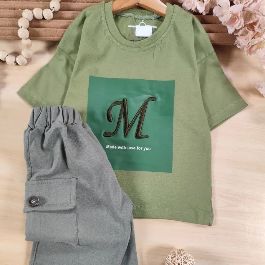 تیشرت شلوارک M گلدوزی 2