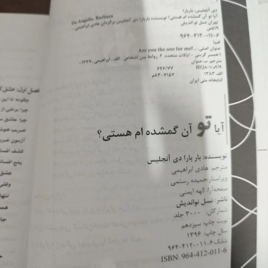 آیا تو آن گمشده ام هستی