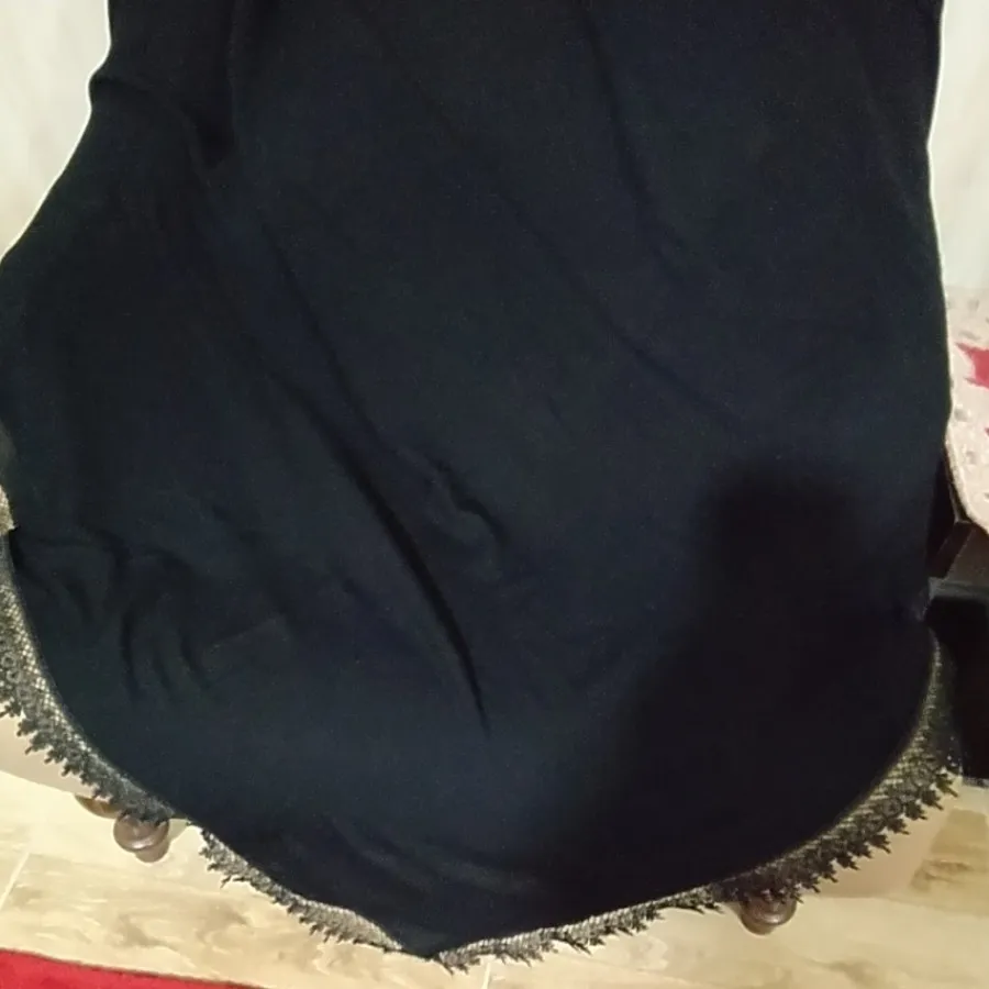 روسری قواره دارمشکی نخی