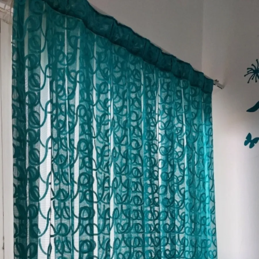 پرده دوخت پیلدار آبی