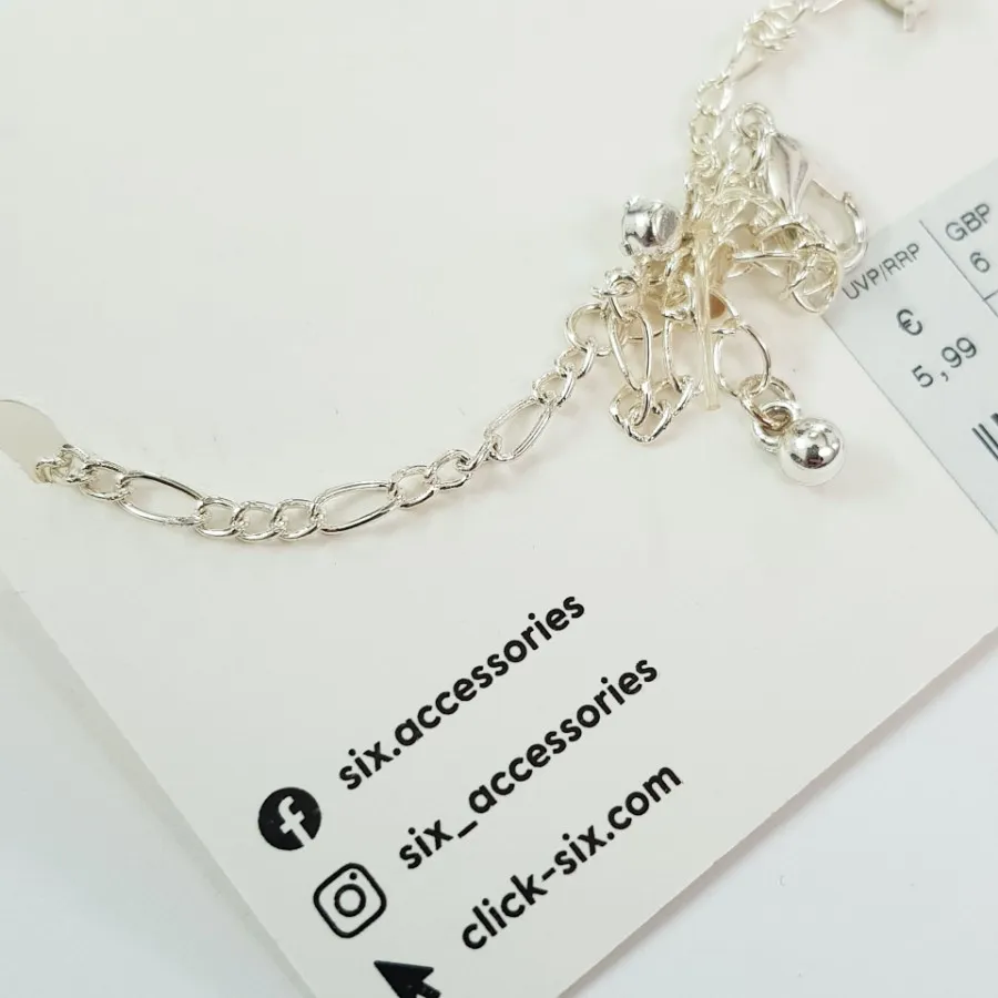 پابند نقره ای آویز نگین