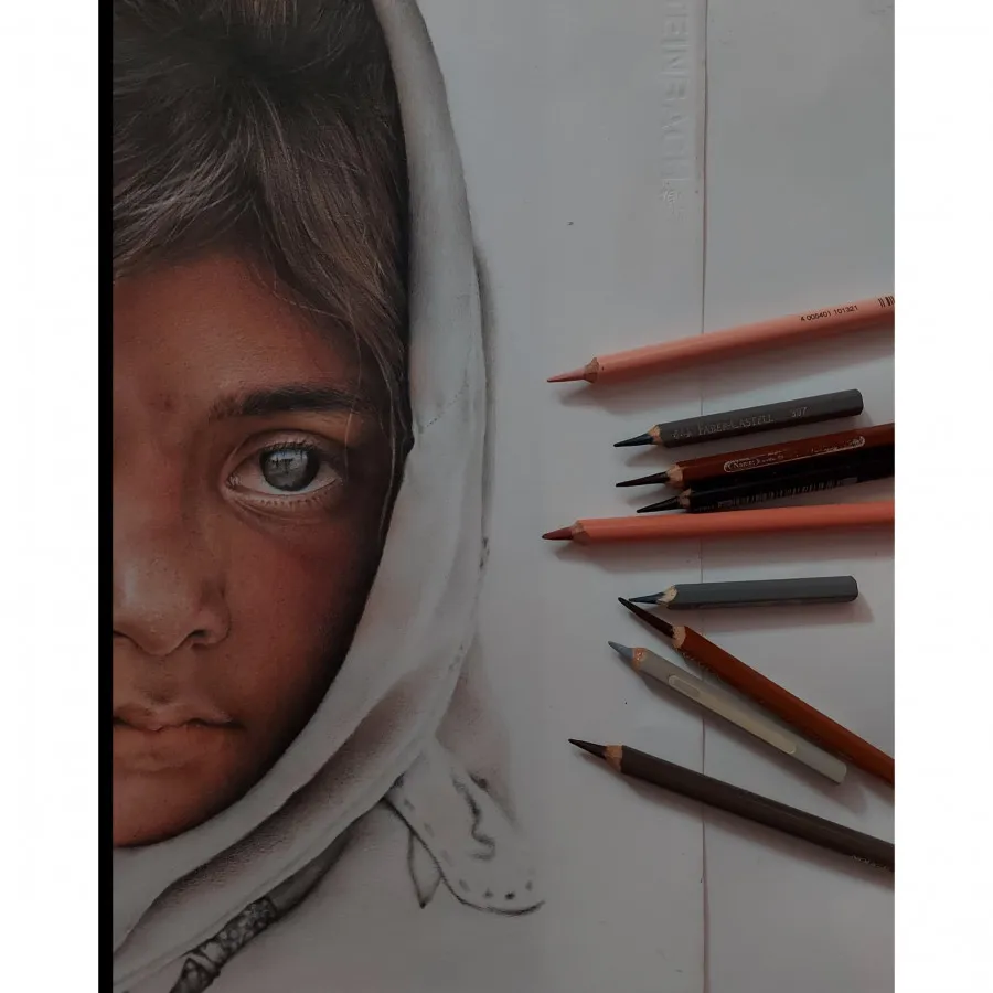 نقاشی دخترک بلوچ