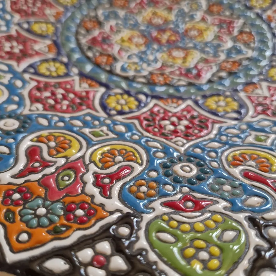 ظرف سفالی میناکاری