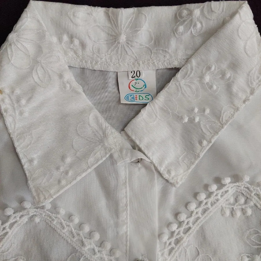 شومیز سفید بچگانه
