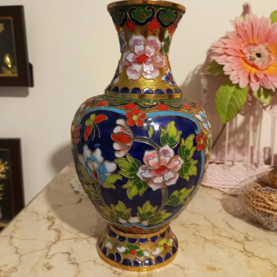 گلدان عتیقه مینا کاری