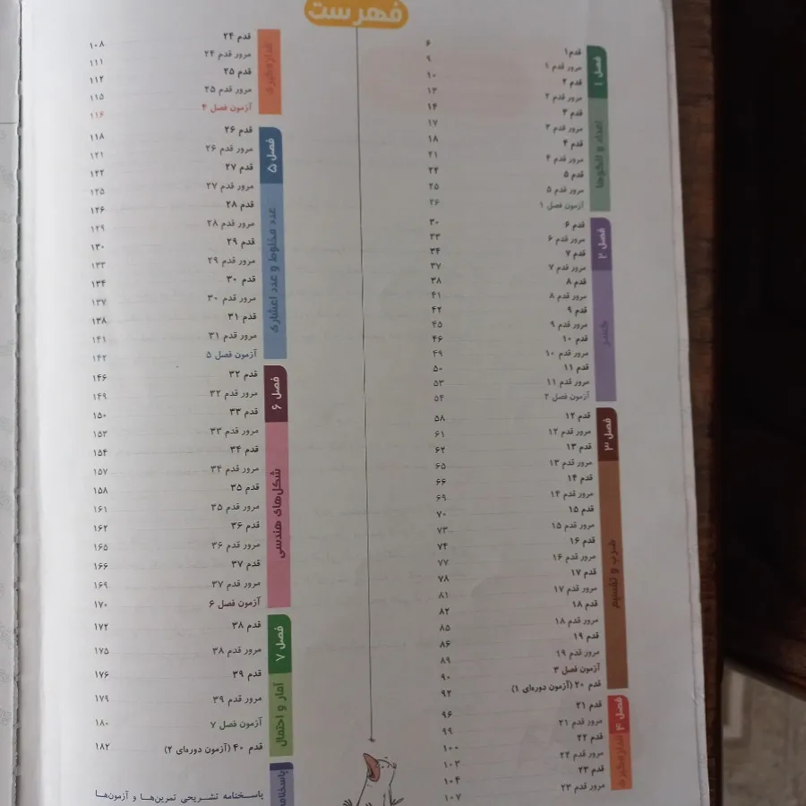 کتاب کار ریاضی چهارم