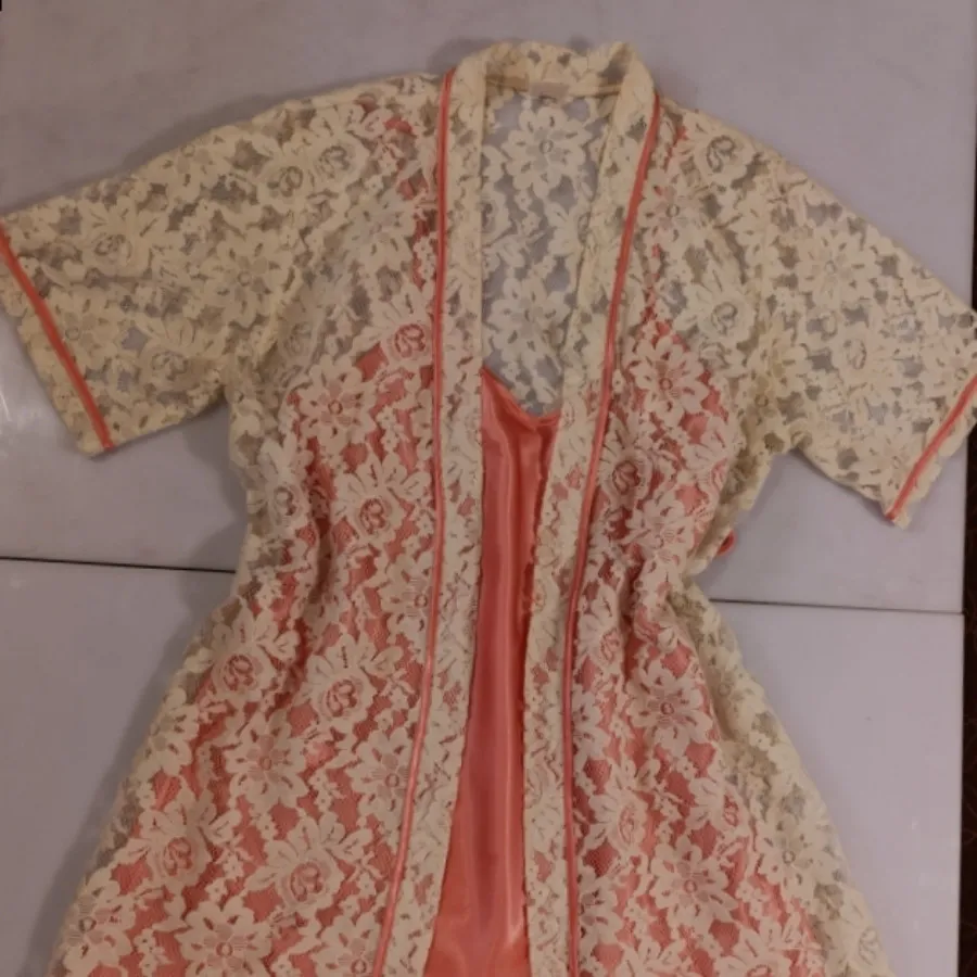 لباس خواب ساتن وگیپور ترک