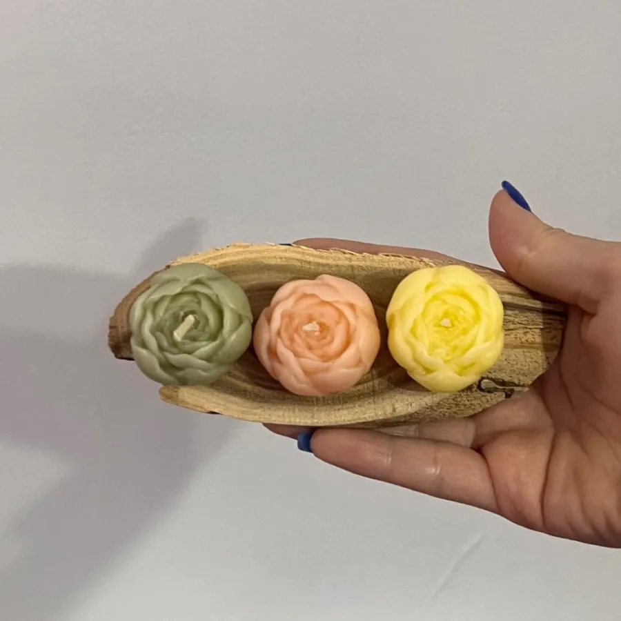 شمع گل پیونی
