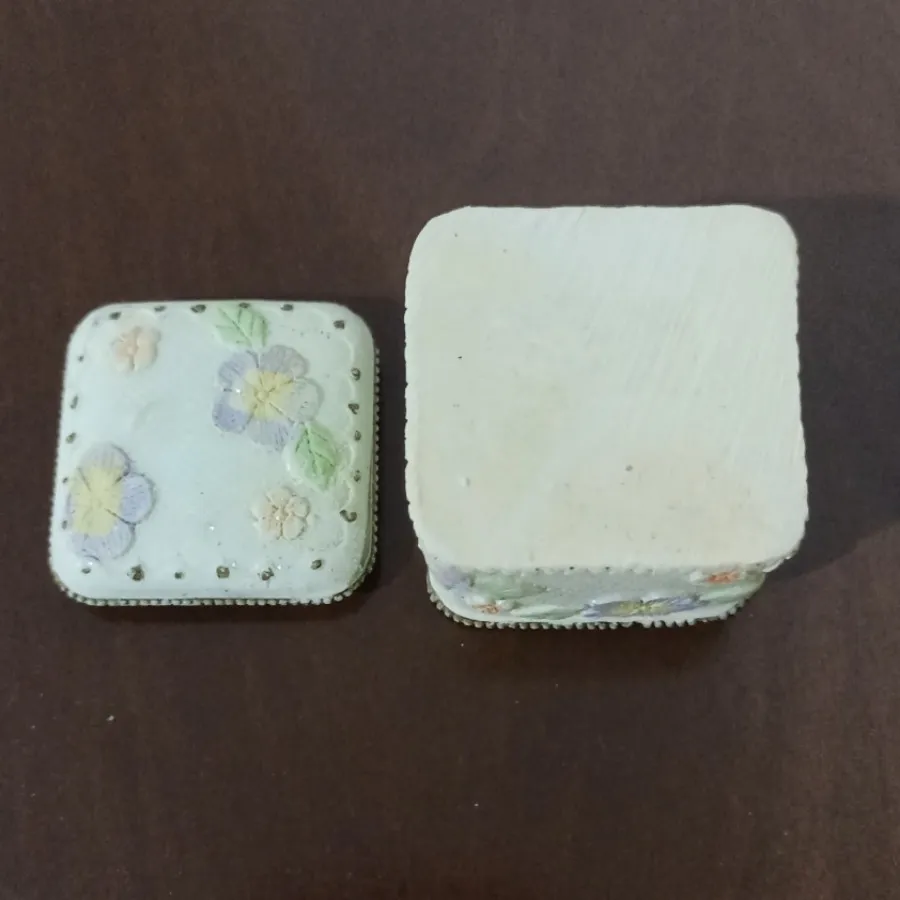 جعبه جواهر سنگی طرح گل