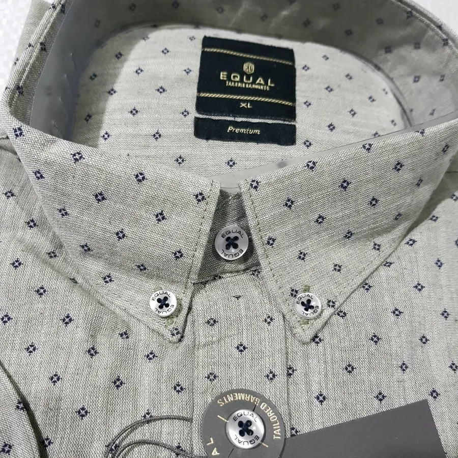 پیراهن نخی سبز XL