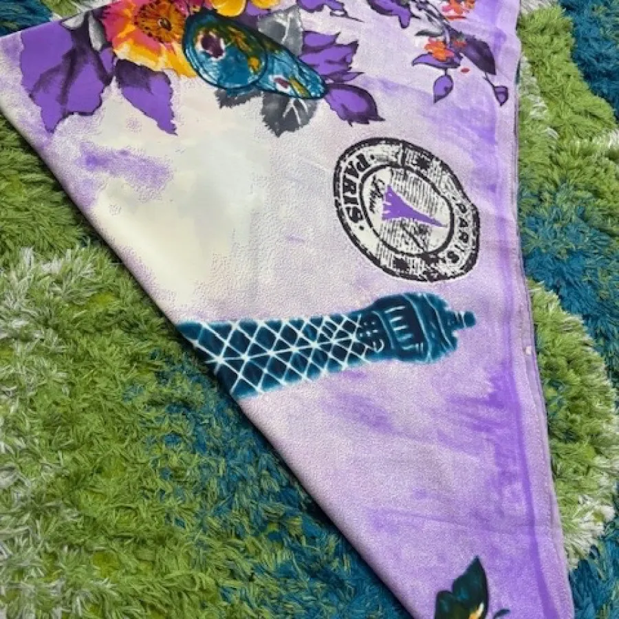 روسری ساتنی بنفش