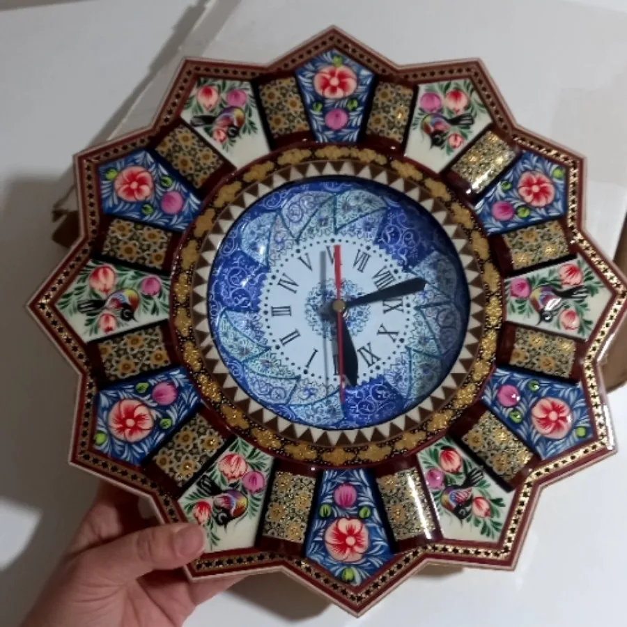 ساعت دیواری خاتم و مینا