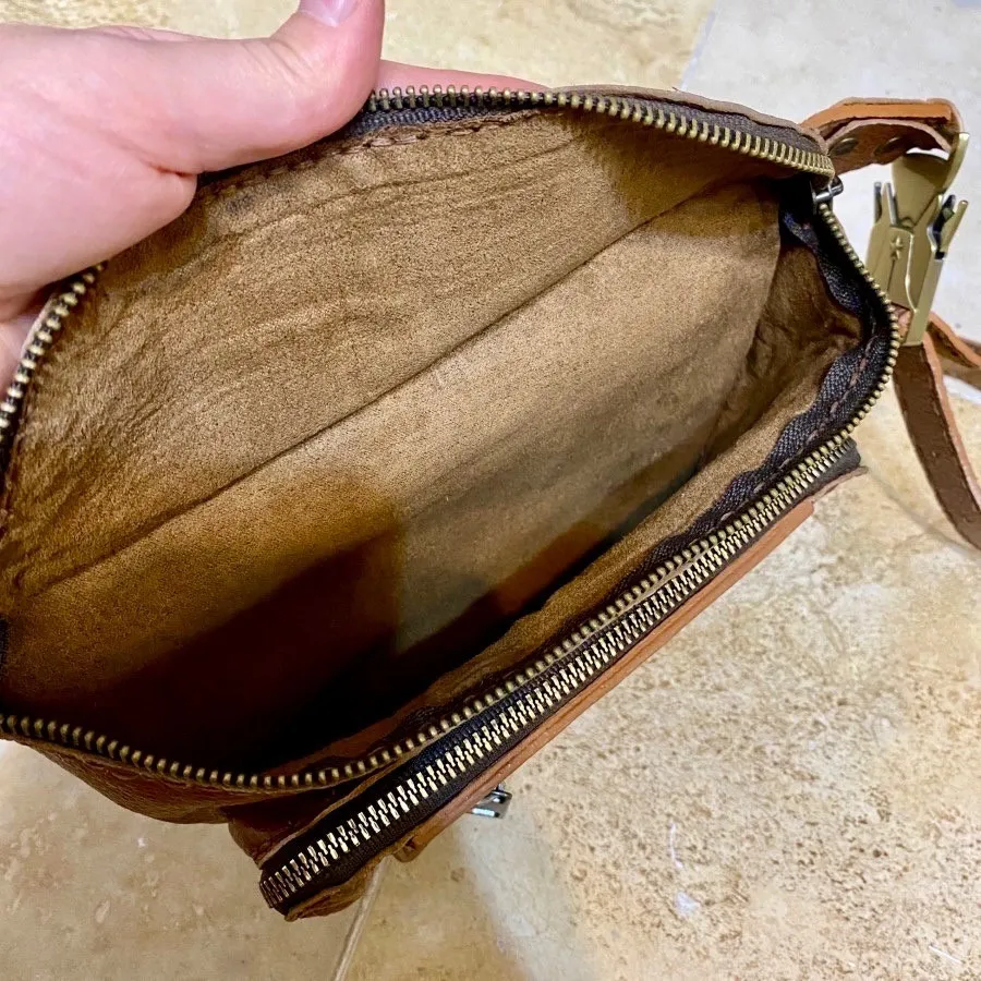 کیف کمری چرم دستدوز