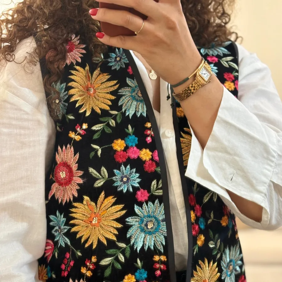 وست مخمل سوزندوزی