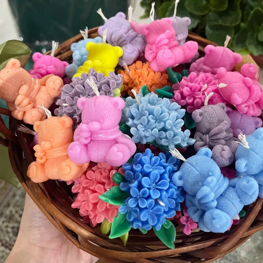 شمع گیفت خرس تدی(5عددی)