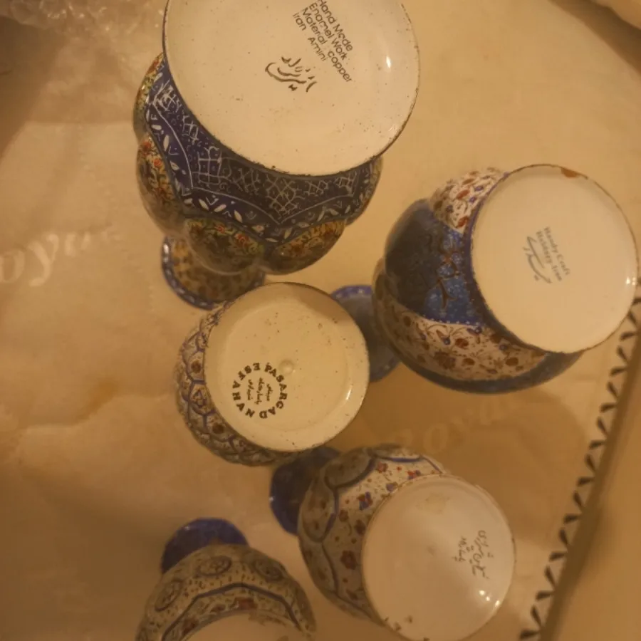 گلدان مینا کاری در جه یک