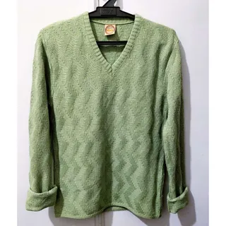 پلیور سبز یقه هفت