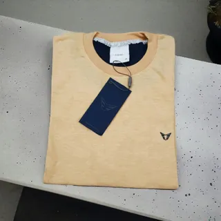 تیشرت پتبه ملانژ زرد